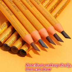 12pcs Eyebrow Pencil Cosmetic Draw Line Pen Eyeshadow Natural Long-Lasting Brows Tint Waterproof Eye Brow Definer Beauty