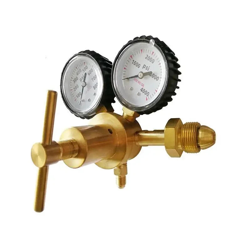 Description Picture 6 of item1/4" Brass Nitrogen Regulator 0-600psi Gas Pressure Reducing Valve Connection Gauges Cga580