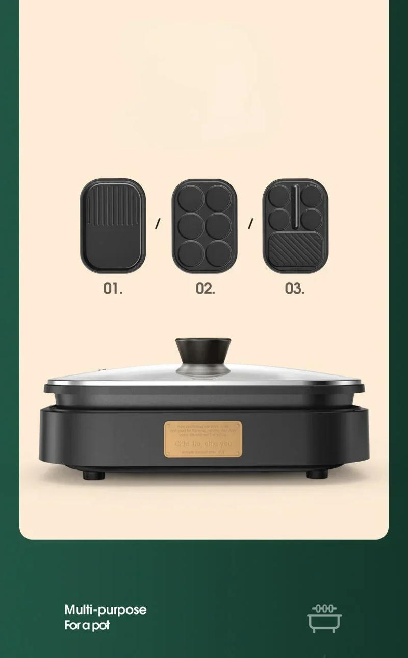 Description Picture 5 of item1 plate 220V Fried egg burger machine non-stick flat-bottomed household frying pan breakfast pancake pan mold omelette artifact