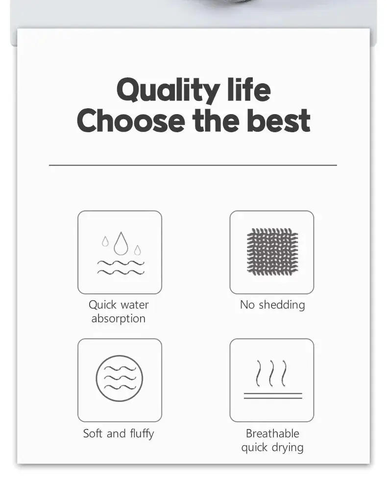 Description Picture 4 of item1 Pc Thickened Absorbent Bath Towel Soft Face Towel for Home