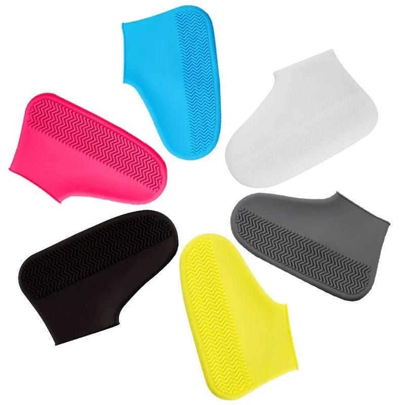 Description Picture 3 of item1 Pair Silicone WaterProof Shoe Covers Reusable Non-Slip Rubber Rain Boots Overshoes Outdoor Walking Shoe Cover