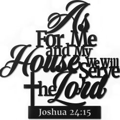 Metal Bible Verses Wall Decor As For Me And My House Christian Wall Decor for Living Room Bedroom Study Porch Home Decor