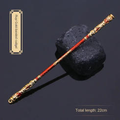 Retro Mini Weapon Model Full Metal Jin Gu Bang Samurai Sword Model Ornament Game weapons role playing photo prop Children's Gift