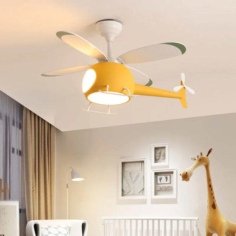 Description Picture 4 of itemCartoon LED Ceiling Lamp Helicopter Fan Chandelier for Children's Room Living Room Bedroom Home Indoor Lighting Fixture Luster