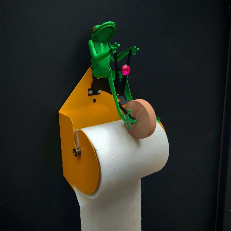 Description Picture 4 of itemFrogs Toilet Roll Holder Creative Kitchen Paper Storage Wall Storage Tissue Rack