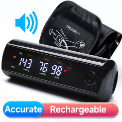 Rechargeable LI-ION Battery Digitization Russian Voice LCD Large Screen Sphygmomanometer Arm Blood Pressure Monitor Tonometer
