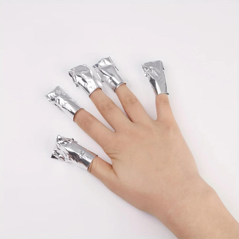 Description Picture 6 of itemTin Foil Armor Remover Cotton Aluminium Foil Nail Polish Remover Soak Off Acrylic Nail Wraps Remover Nail Art Manicure Tools