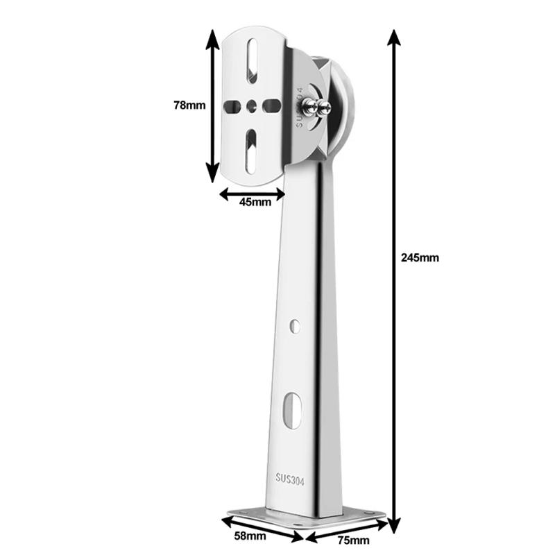 Description Picture 5 of item304 Stainless Steel Monitoring Camera Bracket Wall Mount Bracket Wall Corner Pole Clamp Outdoor Monitoring Camera Bracket