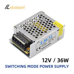 AC-DC Aluminum Switching Power Supply 110V 220V AC to DC 12V 3A 36W LED Lighting Driver Transformer Converter Adapter Noiseless