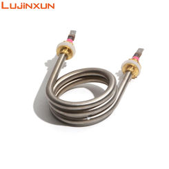 LUJINXUN  220V 1200W Electric Water Heating Element 3 Coils  304 Stainess Steel Water Fountain Transverse Spring Pipe
