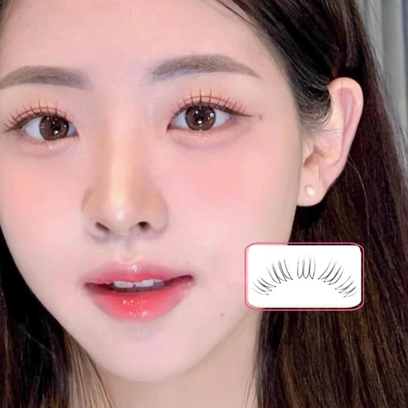 Description Picture 6 of item10Rows Korean U Shape False Eyelashes Natural Looking Single Cluster Lashes Wispy Extension for Women Girls Party Daily Makeup