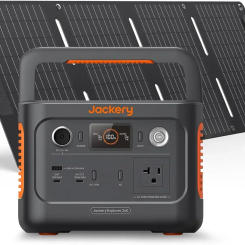 Solar Generator 40W Mini Solar Panel 256Wh LiFePO4 Battery 300W AC 100W USB C Output Ultra Fast Solar Charging for Camping