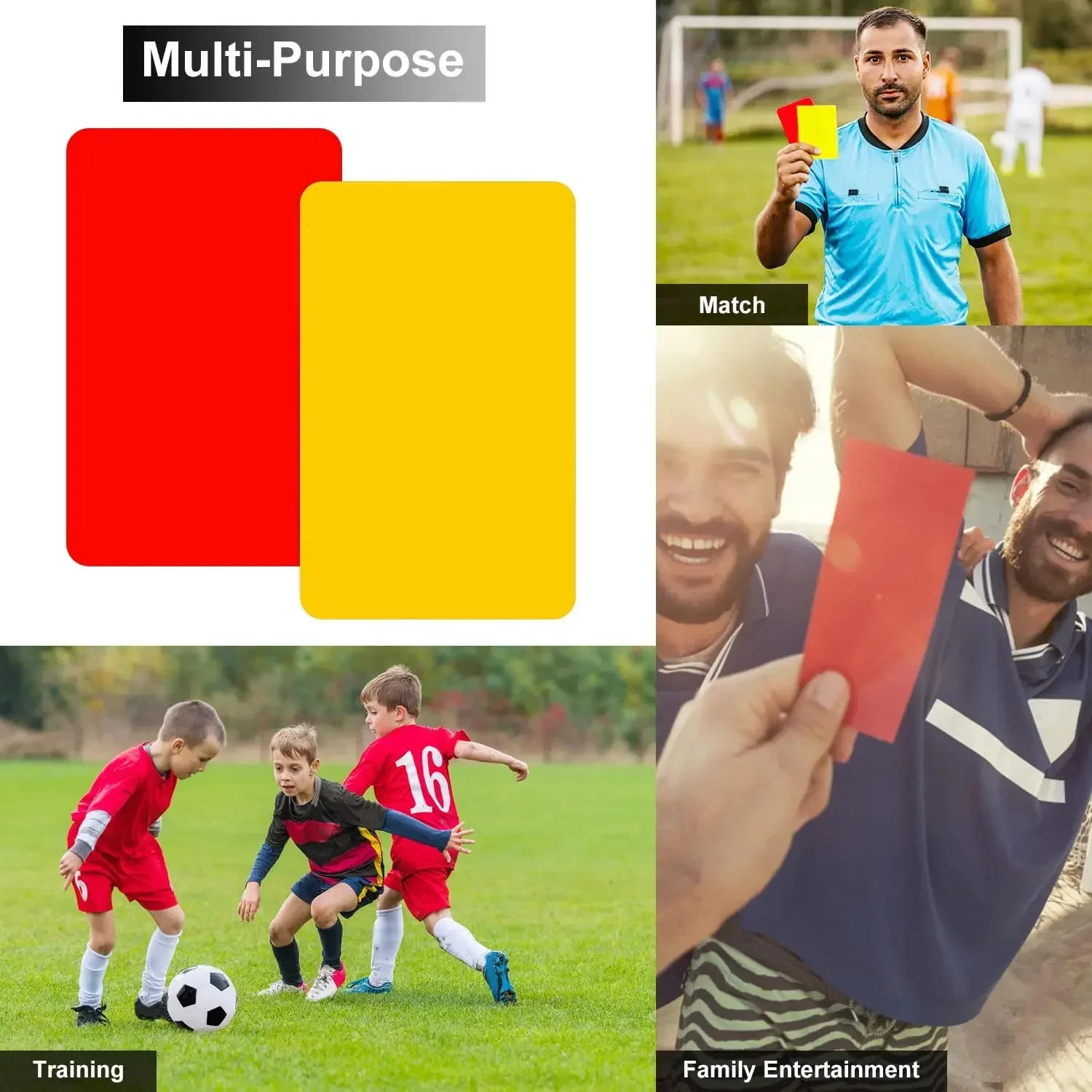 Description Picture 4 of itemReferee Card Set, Scorebook Whistle Pencil Football Referee Red and Yellow Warning Cards for Soccer Football Sports Games