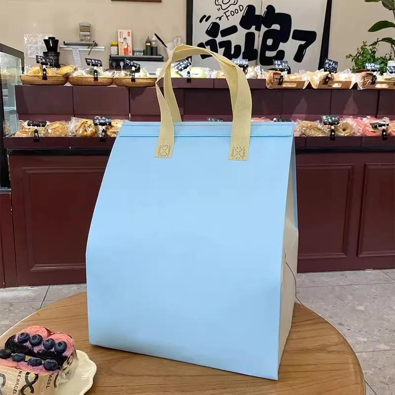 Description Picture 6 of item10pcs Thick Insulated Bags Disposable Takeaway Tote Bags Small Cakes Desserts Drinks Refrigerated and Fresh-keeping Storage Bags
