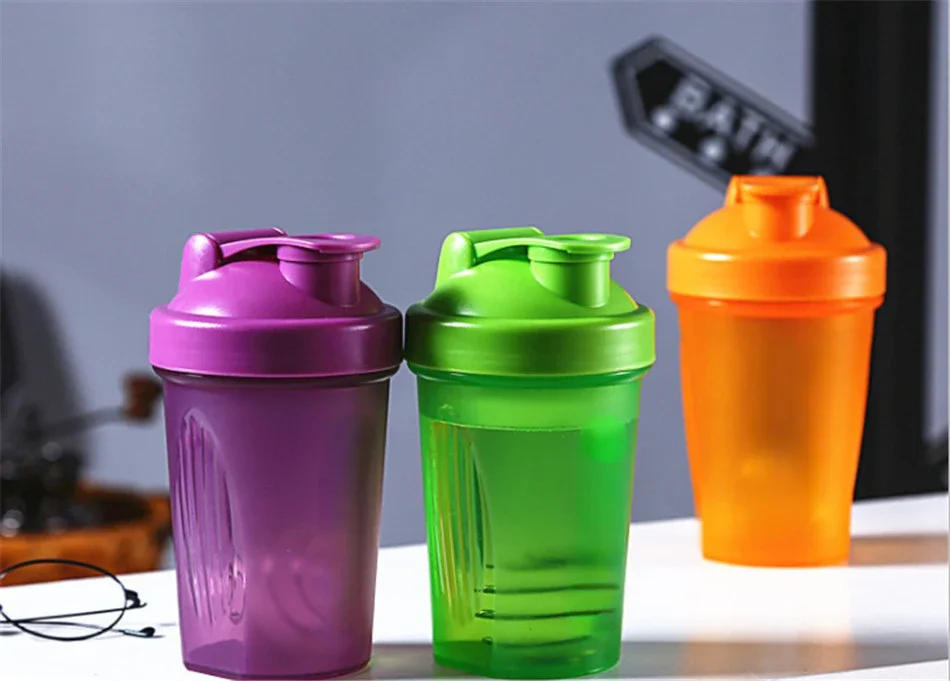 Description Picture 2 of itemSport Shaker Bottle Whey Protein Powder Mixing Fitness Gym Shaker Outdoor Portable Plastic Drink Bottle Cocina cleaver 400ML