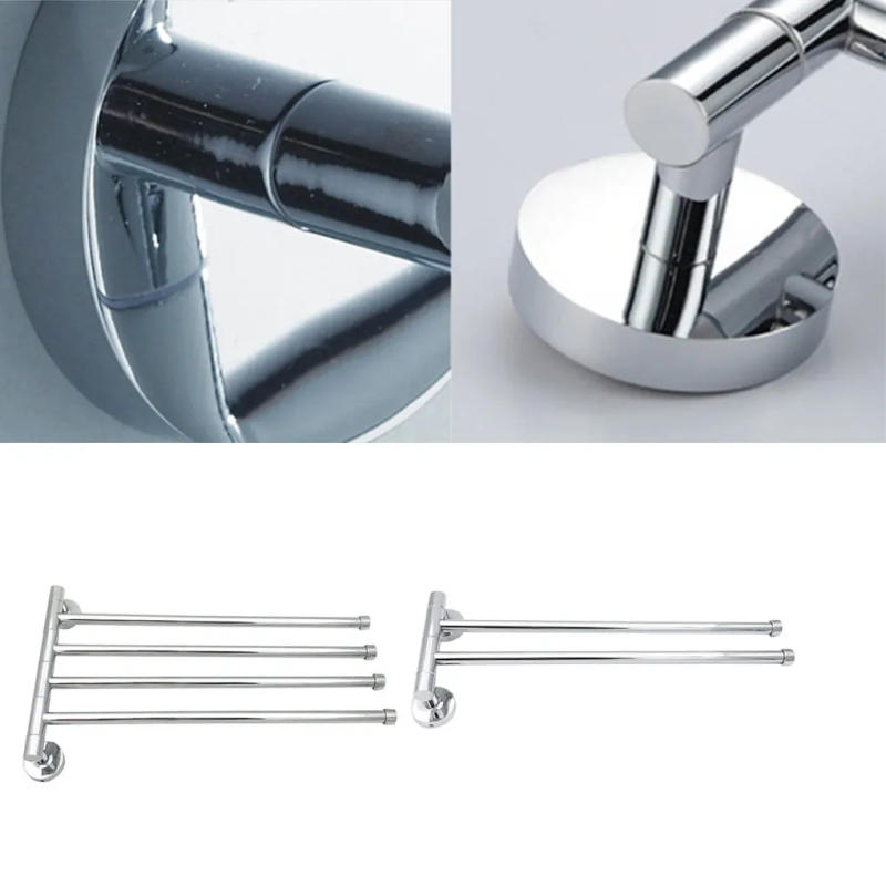 Description Picture 2 of itemStainless Steel Wall Mount Swing Out Towel Bar 2/3/4 Bars Folding Arm Swivel Hanger Towel Rack Holder Organizer