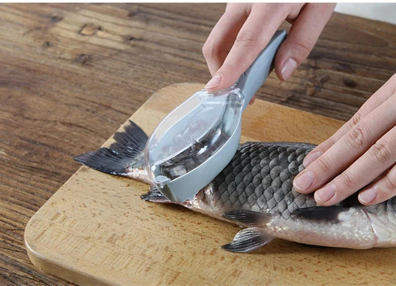 Description Picture 6 of itemFish Scales Graters Scraper Fish Cleaning Tool Scraping Scales Device with Cover kitchen tools fish kitchen gadgets smart