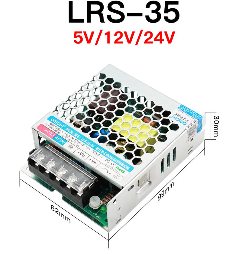 Description Picture 6 of itemNUODA LRS-35/50/75/100/150/200/250/350/400 Series 5V 12V 24V Switching Power Supply