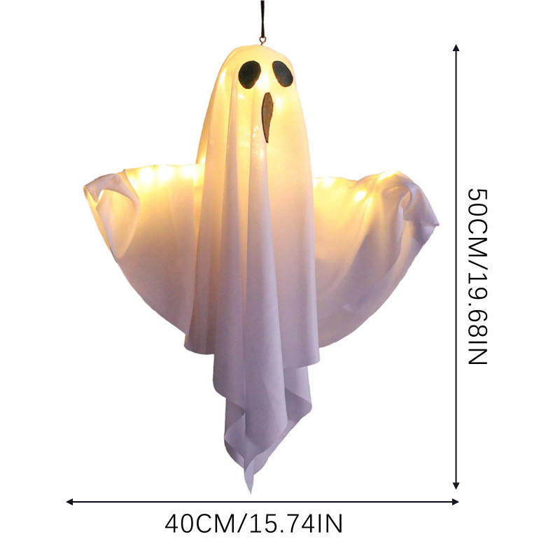 Description Picture 5 of itemHalloween Party LED Glow Ghost Home Indoor Outdoor Decoration Supplies 2024 Haunted House Bar Hanging Horror Props with Lights