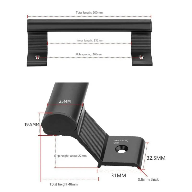 Description Picture 2 of itemSliding Door Window Handle Simple Modern Aluminium Alloy Wardrobe Cupboard Drawer Pull Handle Multifunctional Furniture Hardware