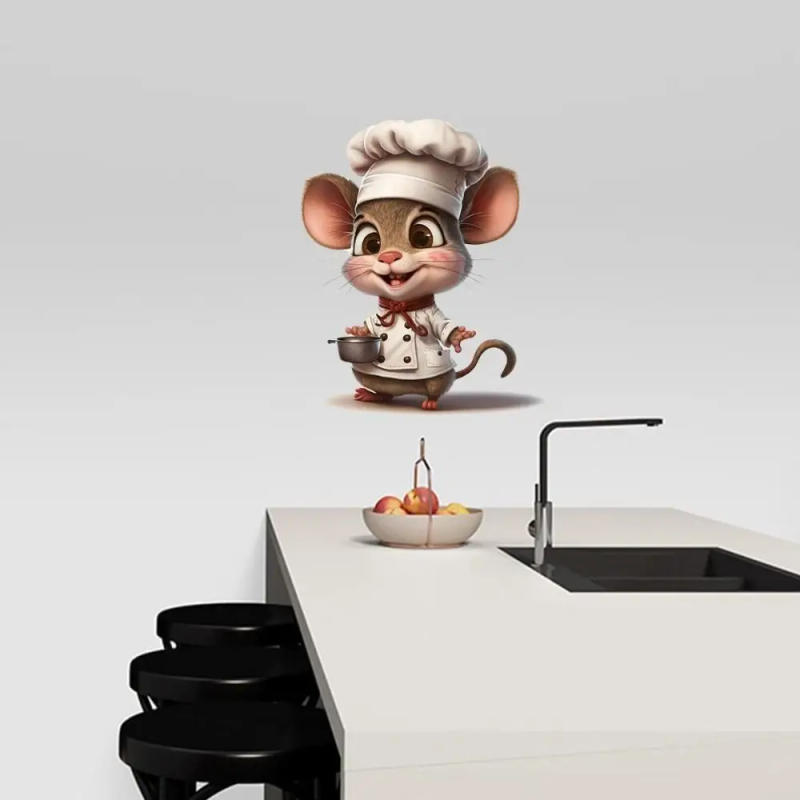 Description Picture 6 of itemCreative Cartoon Cute Mouse Self-adhesive Wall Stickers Bedroom Living Room Corner Stairs Home Decorative Wall Sticker Wallpaper