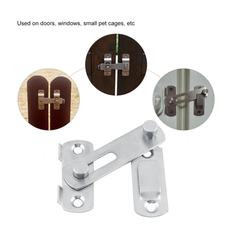 Description Picture 6 of itemStainless Steel Hasp Latch Lock Sliding Door for Window Cabinet Fitting Room Accessorries