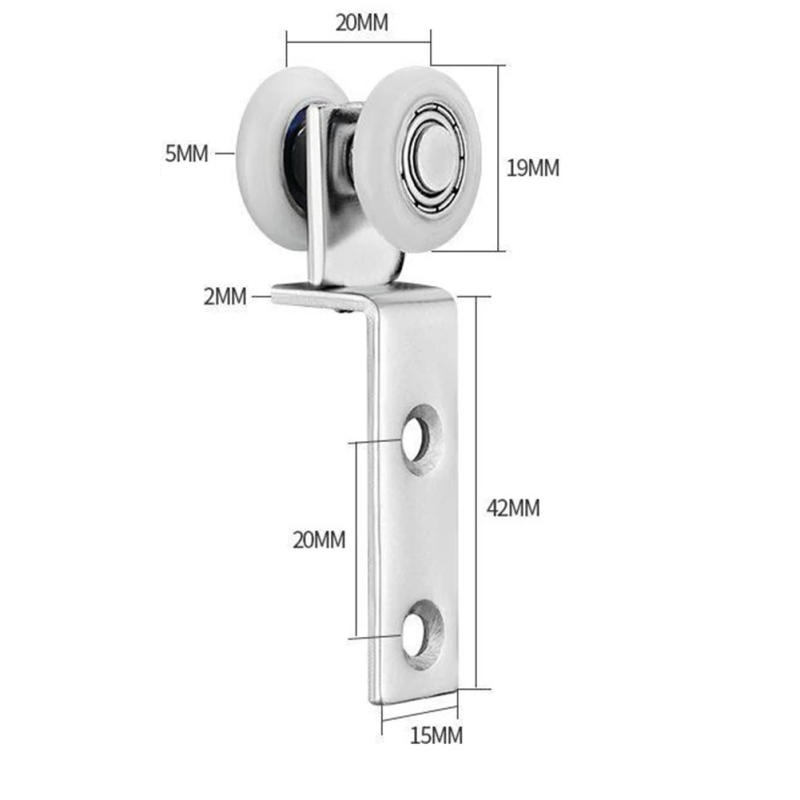 Description Picture 6 of itemCurtain Hanging Wheel Sliding Door Pulley Hanging Track Pulley Block Cabinets Door Roller Curtain Accessories Bearing Wheel