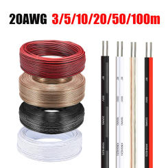 3-100m 20AWG 2Pin Auto Wire 12V Led Extension Wire Red Black Flat Cable For 3528 5050 Single Color LED Strips Lamp Bulb Lighting