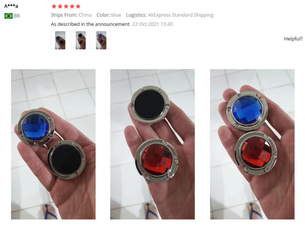 Description Picture 5 of itemFashion Bag Holder Handbag Hanger Folding Hook Holder Portable Key Ring Rack Table Hook Hardware Travel Outdoor Storage Hanger