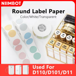 Niimbot Round Mini Printer Portable Thermal Label Stickers Self-Adhesive Waterproof for D11/D110/D101 Label Maker Sticker New
