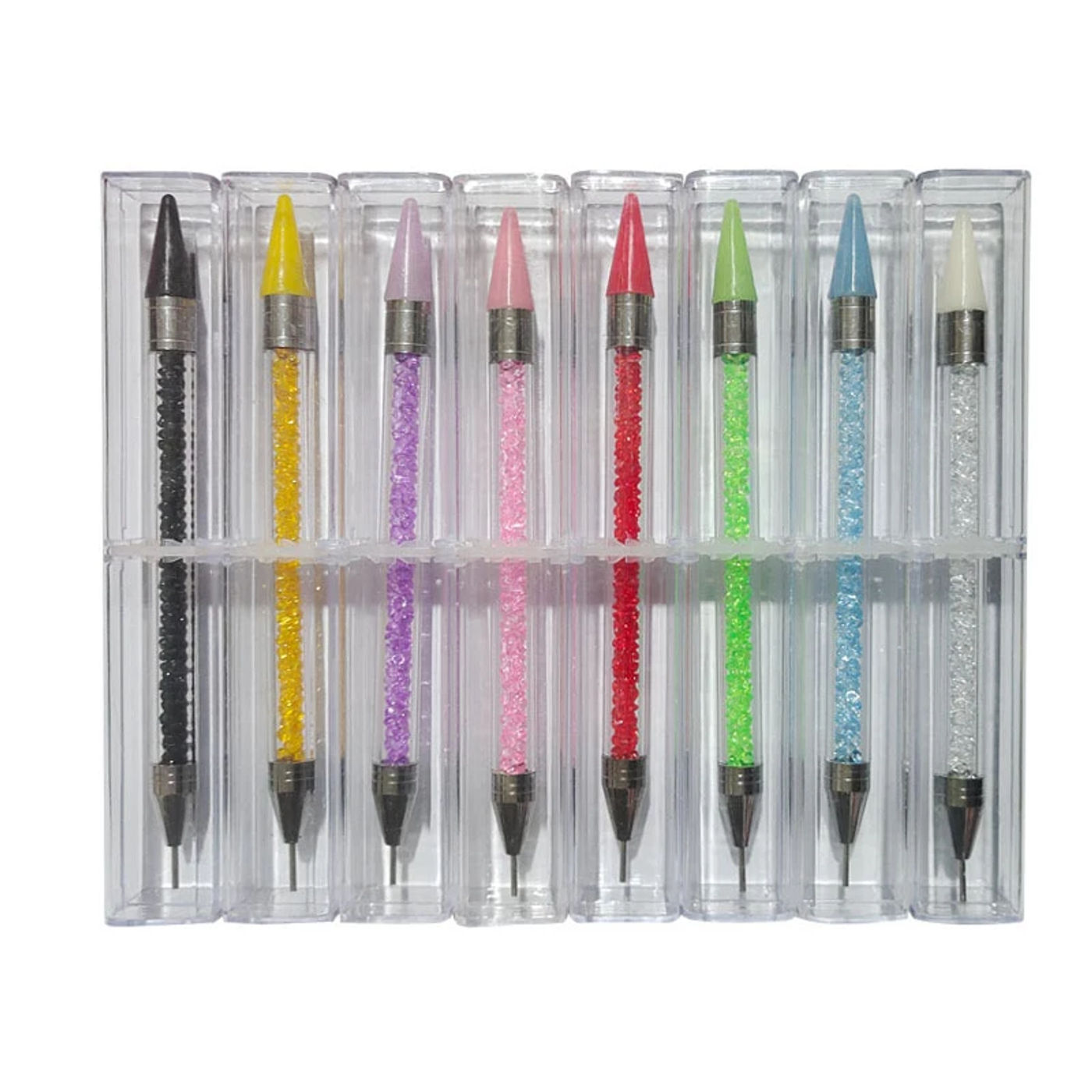 Description Picture 2 of item1pcs Crystal Double Head Point Drill Pen Gem Rhinestone Picker Wax Pencil 2Ways Use Sticking Picking Dotting Jewelry Tools