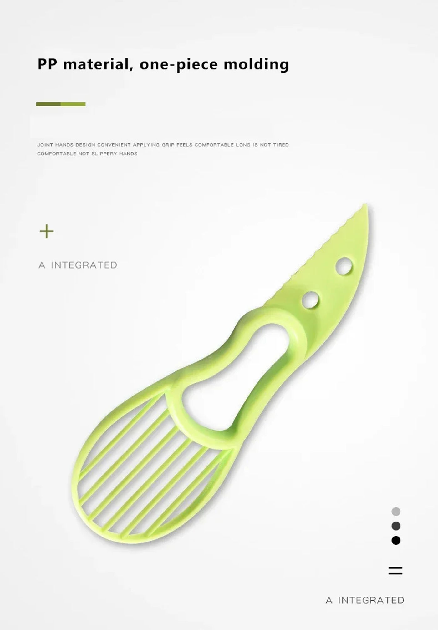 Description Picture 6 of item3 in 1 Avocado Slicer Shea Corer Plastic Knife Fruit Peeler Cutter Pulp Separator for Home Kitchen Gadgets Fruit Vegetable Tools