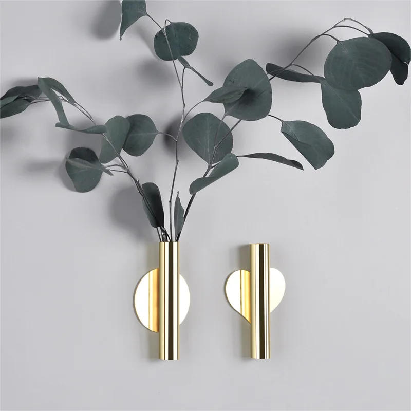 Description Picture 5 of itemWall Mount Flower Vase Tube Metal Plants Holder Rack Wall Hanging Flowerpot Wedding Decoration For Living Room Vase Home Decor