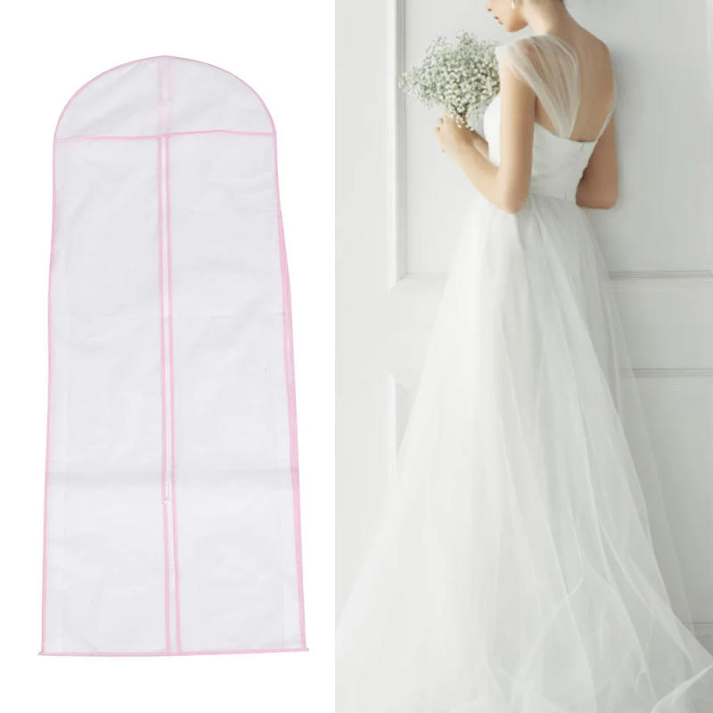 Description Picture 2 of item180cm Wedding Dress Bag Clothes Hanging Garment Dress Clothes Suit Coat Dust Cover Home Storage Bag For Wedding Dresses