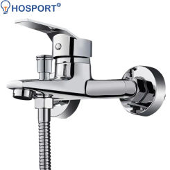 Stainless Steel Hot Cold Water Mixer Tap Wall Mounted Bathtub Faucet Dual Spouts Bathtub Tap for Kitchen Bathroom