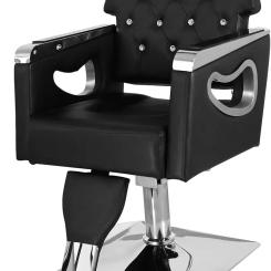 Heavy Duty Reclining Barber Chair, Styling Salon Chair with Headrest and Footrest, 360° Swivel, Height Adjustable