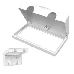 86 Type Double Socket Switch Protector Electric Plug Cover Child Safety Box Waterproof Splash Box Power Outlet Bathroom Supplies