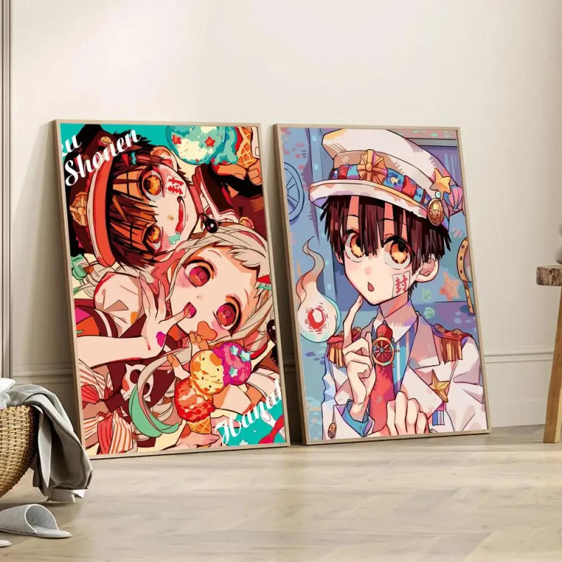 Description Picture 5 of item1pc Toilet-bound Hanako-kun Anime Poster Decorative Painting Bedroom Bedside Wall Sticker Living Room Cafe Modern Interior Mural