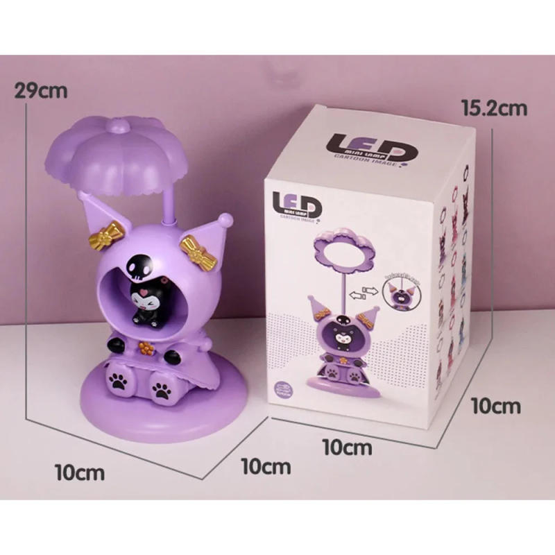 Description Picture 6 of itemAnime Sanrio Kuromi My Melody Cute Bedside Night Light electric fan Cartoon Light Cartoon Kawaii USB Charging Children's Gift