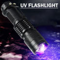 365nm/395nm Ultraviolet Torch Battery Powered Money Verification Pet Urine Stain Detector Tools LED UV Flashlight