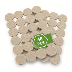 48 Pcs Felt Chair Leg Pads 5mm Thick Floor Scratch Protector Mat Mute Non-slip Self Adhesive DIY  Accessories