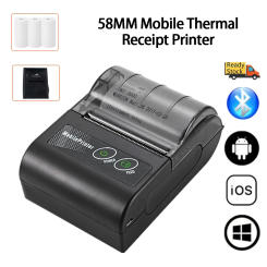 Mini Portable Printer Thermal Wireless Receipt 58mm Bluetooth Mobile Printer Machine For Small Business Printers For Computers