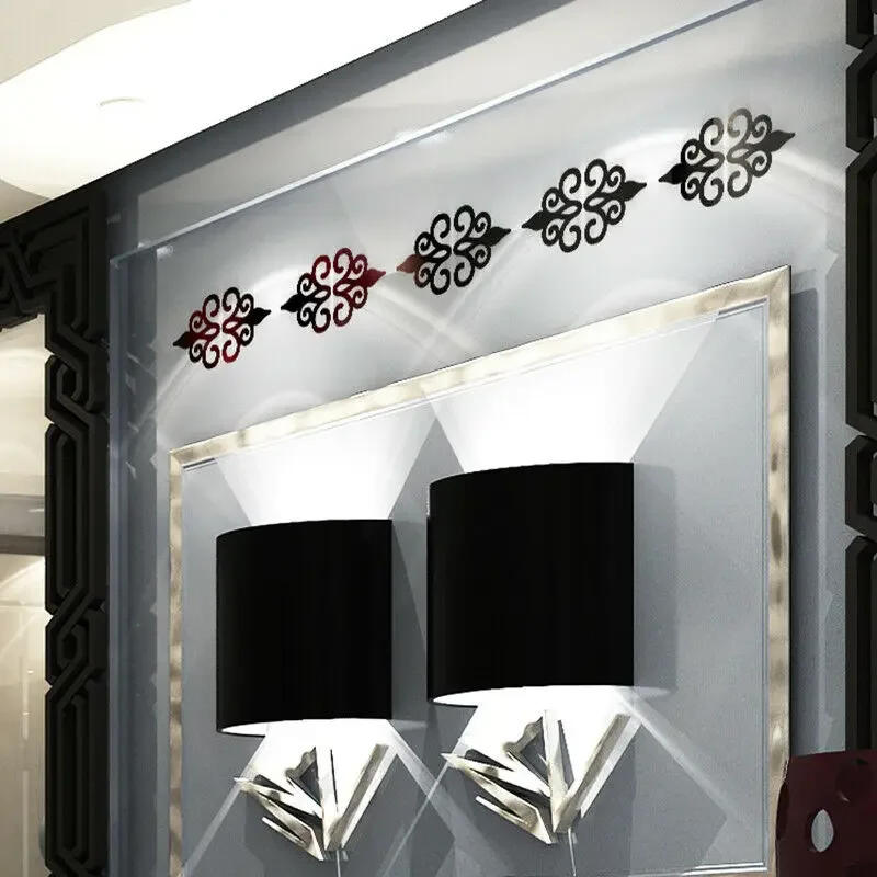 Description Picture 5 of item10pcs 3D Mirror Wall Stickers Hollow Reflective Mirror Stickers Acrylic Removable Decals Self Adhesive Art Murals Home Decor