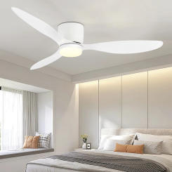 Modern Ceiling Fan with LED Light, DC Motor, Large Air Volume, Remote Control for Kitchen, Bedroom, Dining Room, Patio