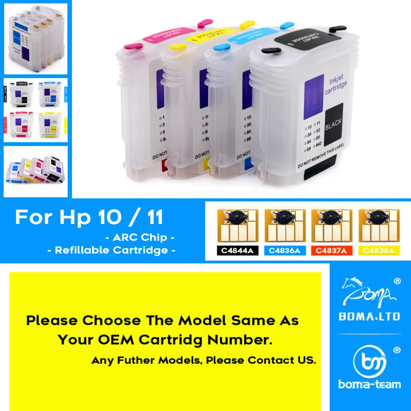 Description Picture 5 of item69ML 28ML 10 11 For HP10 HP11 Refillable Ink Cartridge With ARC Chip For HP Designjet 100 110 70 Printers