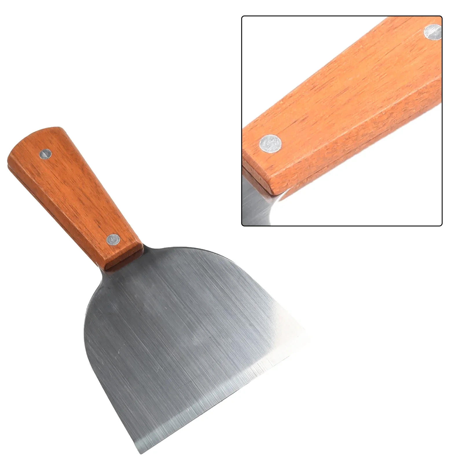 Description Picture 5 of item1pc Stainless Steel Steak Spatula Turner Flat Burger Pancake Pizza Grill Flipper Metal Steak Spatula Kitchen Barbecue Tools