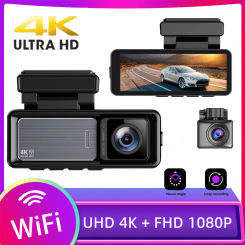 4K With FHD 1080P Wifi GPS Dash Cam Front and Rear Super Night Vision Car DVR App Control Cam WDR car dvrera