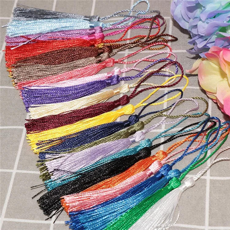 Description Picture 3 of item50 Pcs Polyester Silk Tassel Fringe Hanging Rope Silk Tassel Fringe For Sewing Curtains Accessories DIY Crafts Jewelry Making