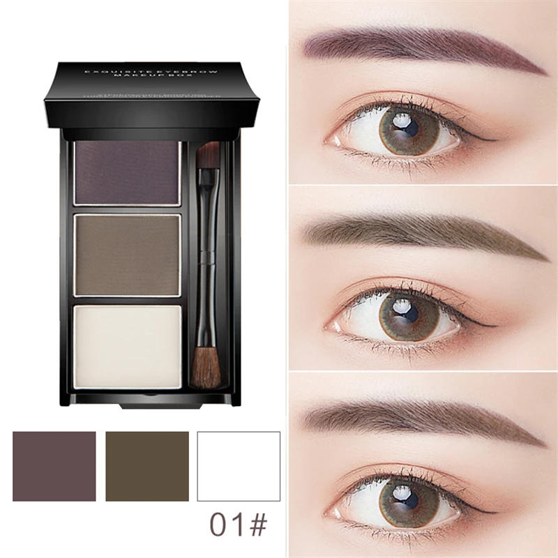 Description Picture 6 of itemLasting Eyebrow Powder Waterproof Brow Powder Tint Enhancers Pigment Natrual Eyebrow Shadow Palette with Brush Makeup Cosmetic