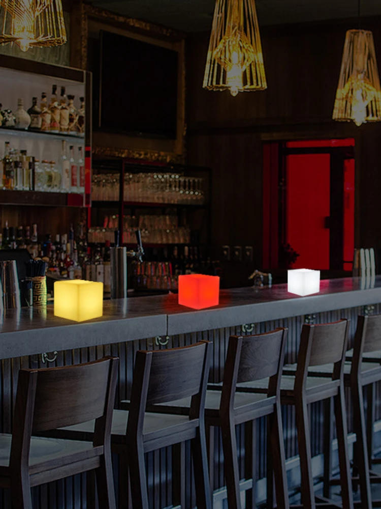 Description Picture 6 of itemLed Underground Lamp Cube Square Bench Bar KTV Chair Table Colorful Waterproof Charging Garden Light Decorative Landscape Lights